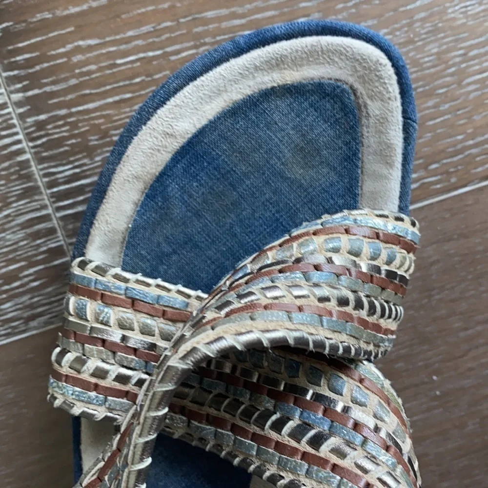 Linea Paolo Woven Wedge Denim Sandal | 9M